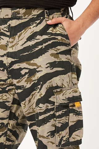 Cargobroek Hoge Taille Kaki