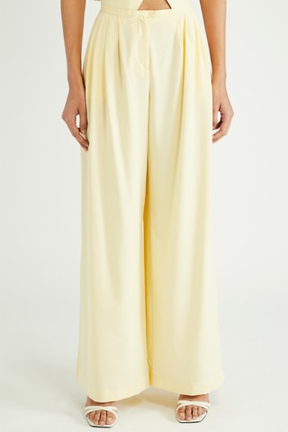 Pantalon wide legs - Jaune