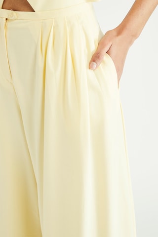 Pantalon wide legs - Jaune