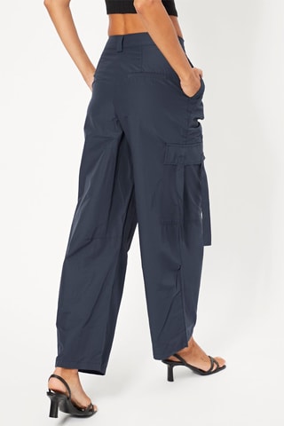 Pantalon ballon 7/8 taille haute - Bleu foncé