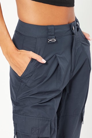 Pantalon ballon 7/8 taille haute - Bleu foncé