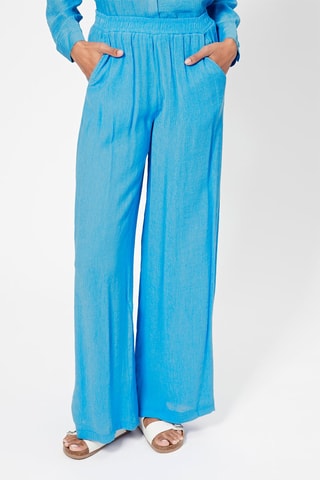 Pantalon wide legs - Bleu