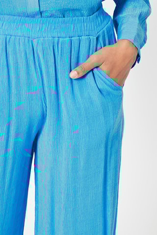 Pantalon wide legs - Bleu