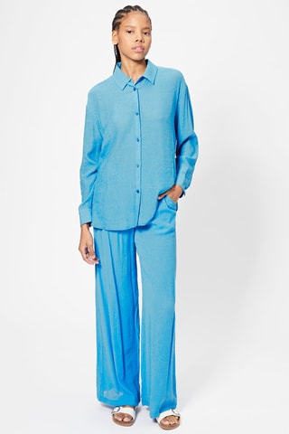 Pantalon wide legs - Bleu