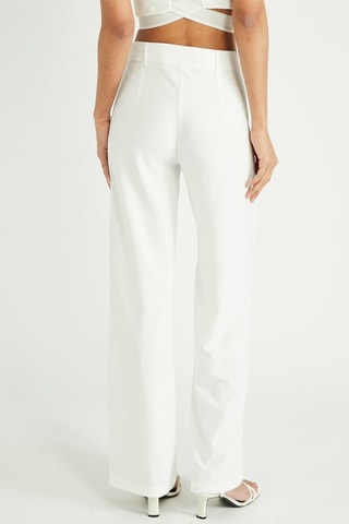 Pantalon wide legs taille haute - Blanc