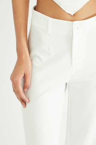 Pantalon wide legs taille haute - Blanc