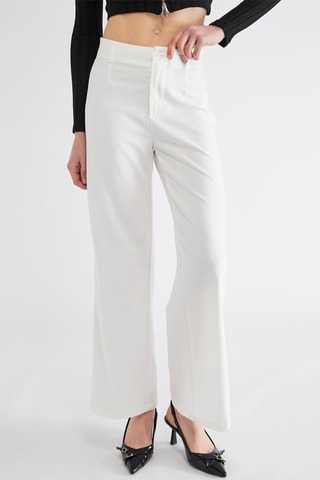 Pantalon wide legs - Blanc