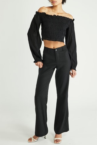 Pantalon en lin - Noir