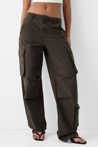 Pantalon cargo - Kaki foncé