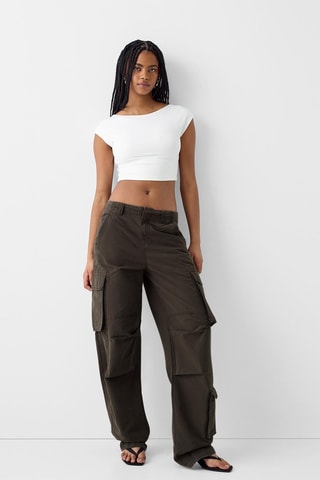 Pantalon cargo - Kaki foncé