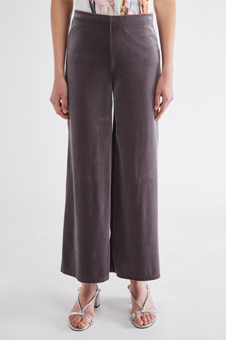 Pantalon taille haute - Gris