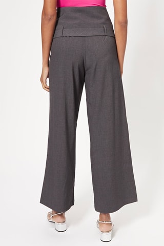 Pantalon 7/8 taille haute - Gris foncé chiné