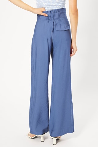 Pantalon wide legs taille haute - Bleu cobalt