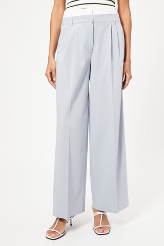 Pantalon wide legs - Bleu