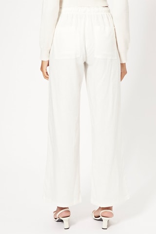 Pantalon wide legs en lin - Blanc