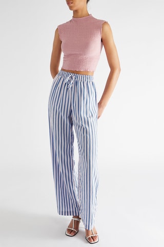 Pantalon wide legs - Bleu roi