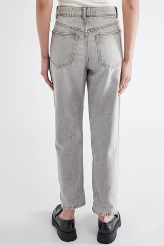 Jean mom taille haute - Gris