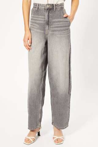 Jean loose taille haute - Gris