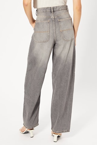 Jean loose taille haute - Gris