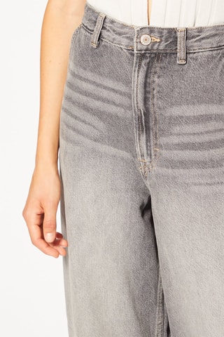 Jean loose taille haute - Gris