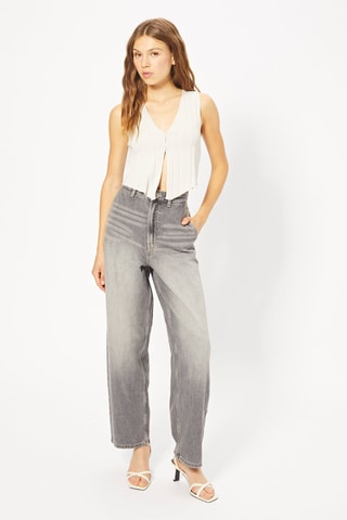 Jean loose taille haute - Gris
