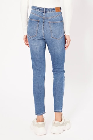 Jean skinny taille haute - Bleu