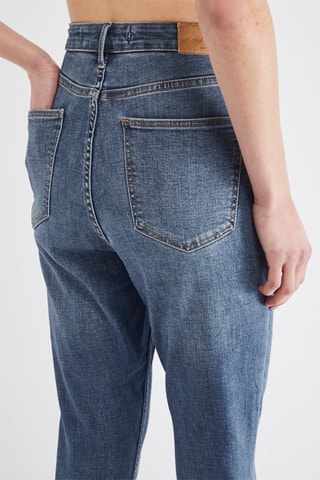 Jean skinny taille haute - Bleu