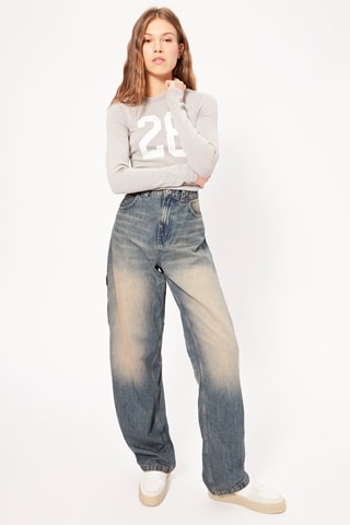 Jean wide legs ballon carpenter - Bleu foncé