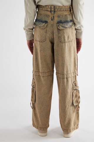 Cargobroek Hoge Taille - Beige