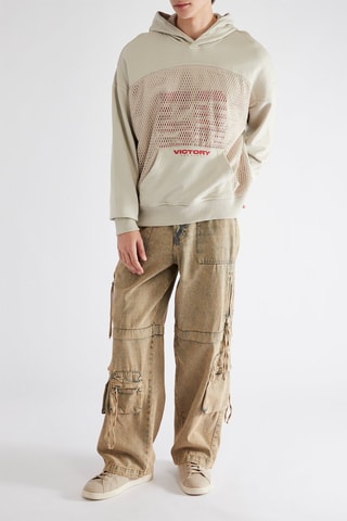 Cargobroek Hoge Taille - Beige