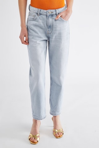 Jean mom taille haute - Bleu