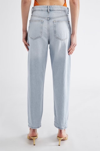 Jean mom taille haute - Bleu