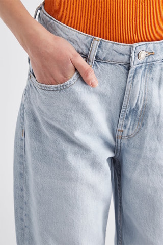 Jean mom taille haute - Bleu