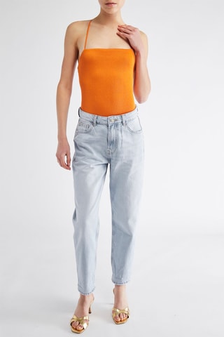 Jean mom taille haute - Bleu