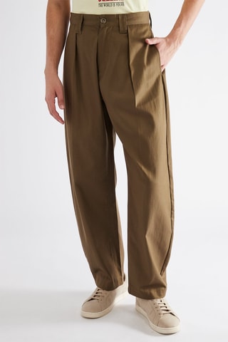 Broek Hoge Taille - Kaki