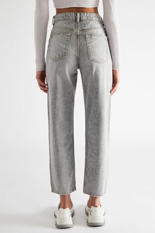 Jean mom taille haute - Gris