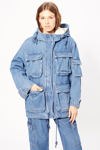 Parka en jean - Bleu clair