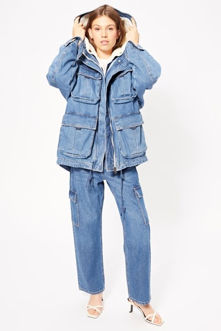 Parka en jean - Bleu clair