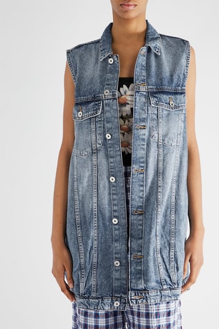 Veste oversize en jean - Bleu