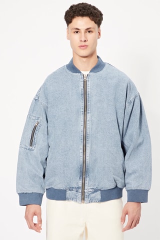 Bomber en jean - Bleu