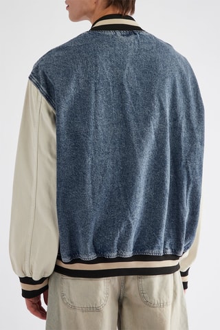 Teddy en jean - Bleu et écru