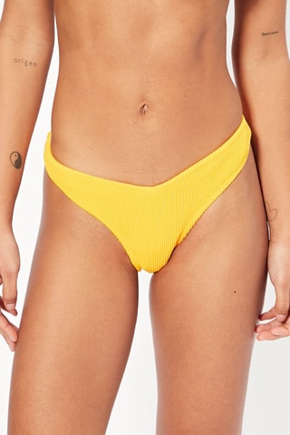 Bas de maillot taille haute - Jaune