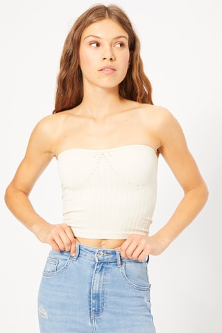 Crop top bustier - Blanc