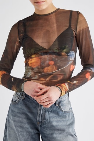 Top - Marron et noir