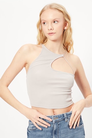 Top asymétrique - Gris clair