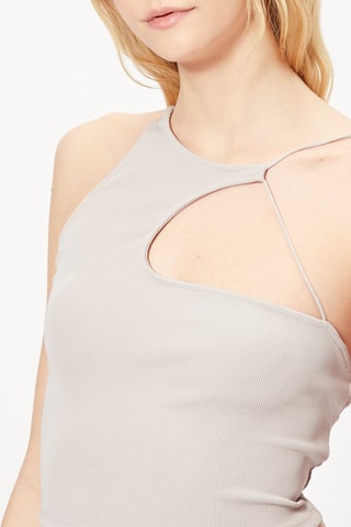 Top asymétrique - Gris clair