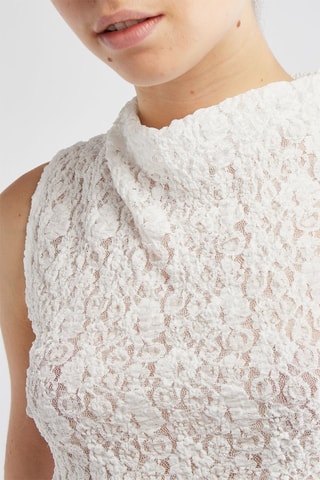 Top en dentelle - Blanc