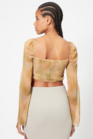 Top tie and dye - Vert olive et rose clair