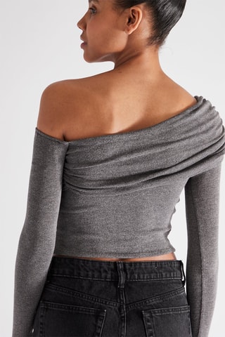 Top asymétrique - Gris