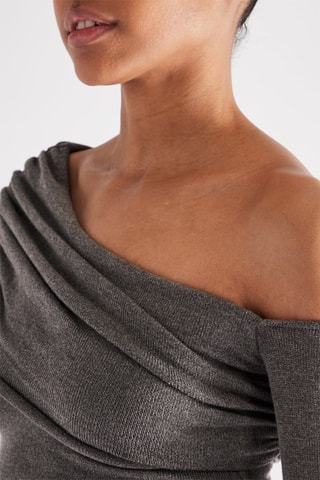 Top asymétrique - Gris